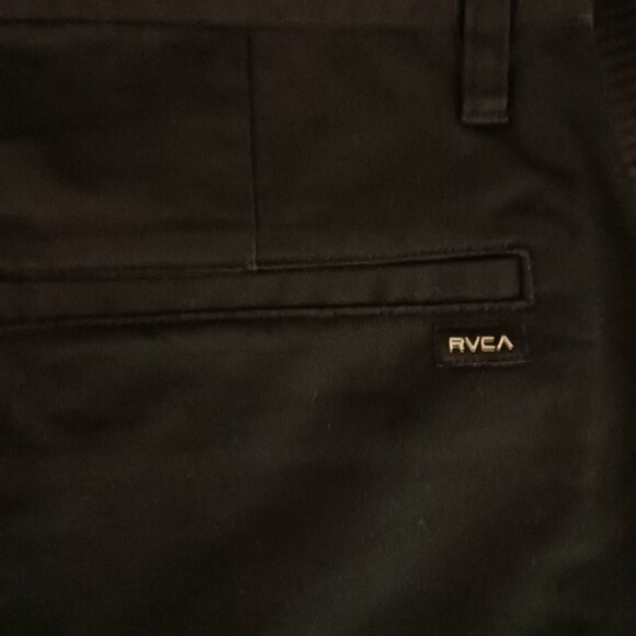 RVCA Black Flat Front Men's Shorts - Picture 3 of 6